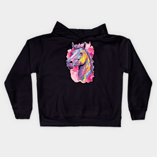 Horse cartoon colorfull t shirt Kids Hoodie